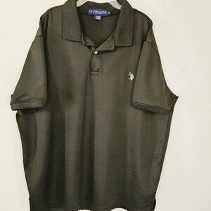 U. S. Polo Men's Classic Fit Black Short Sleeve Polo Golf Shirt Size XL